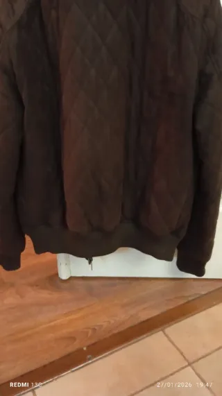 Casaco homem castanho acolchoado