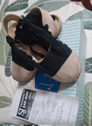 Alpargatas con lazada negras niño n30