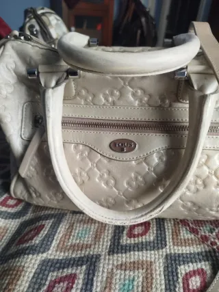 Bolso Piel Tous Beige/Blanco