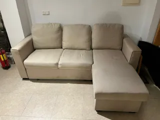 Sofá cama chaise longue con canapé