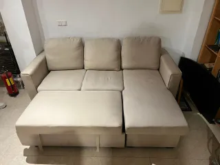 Sofá cama chaise longue con canapé