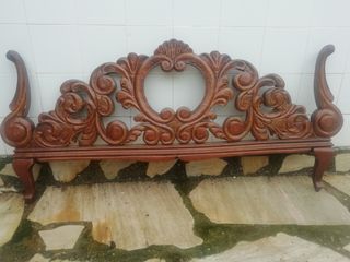 Piecero cama madera tallada 1,45m