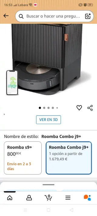 Roomba Combo j9+ Robot Aspirador