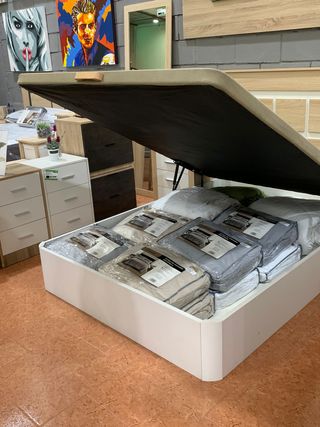 Canape Aenas Beige y Blanco