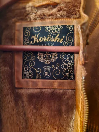 Chaqueta Biker Mujer Marrón