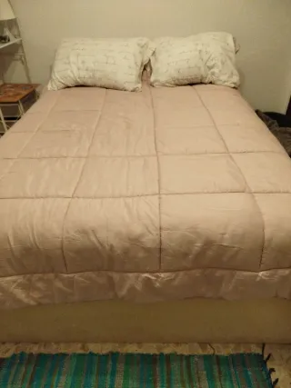 Edredón nordico 3 blancos y uno Rosa nude.