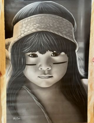 Arte indígena acrílico lienzo 150x100