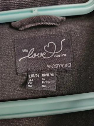 Cazadora vaquera elástica mujer negra