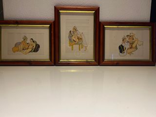 Set 3 Quadri Kamasutra 21x16 cm
