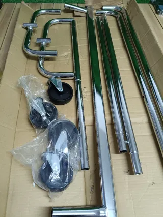 SONGMICS Burro Ropa con Ruedas, Perchero Burro