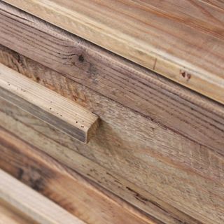 Libreria Legno Pino Riciclato 2 Cassetti Vintage