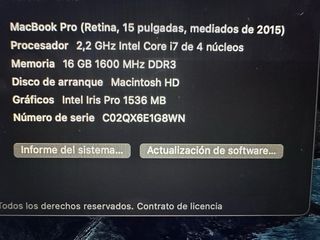 MacBook Pro 15” Retina (2015) i7 / 16GB RAM