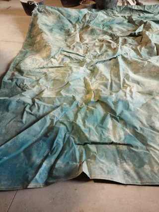 Lona protectora verde y beige 4*5m