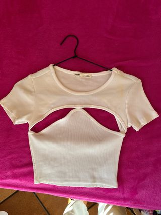 Top Pull&Bear blanco