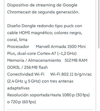 Google Chromecast 2da Generación