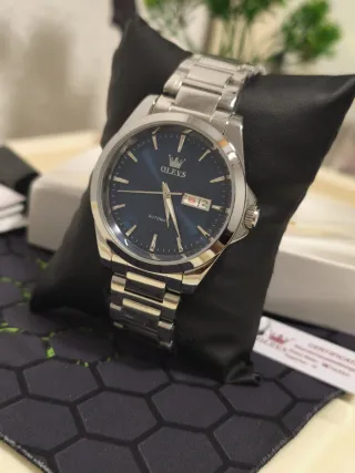 Reloj OLEVS Automático Hombre Azul/Plata