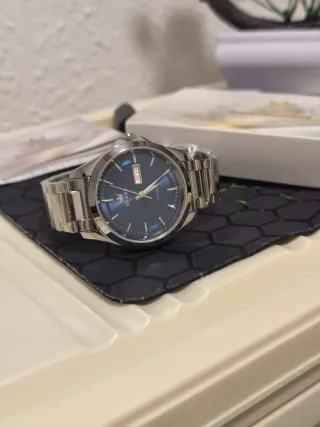 Reloj OLEVS Automático Hombre Azul/Plata