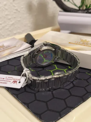 Reloj OLEVS Automático Hombre Azul/Plata