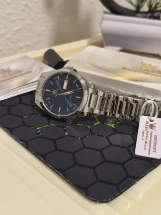 Reloj OLEVS Automático Hombre Azul/Plata