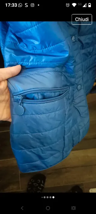 Giacca trapuntata blu