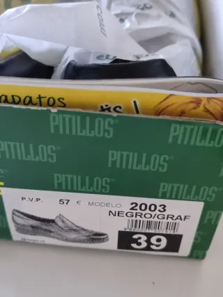 Zapatos Pitillos Talla 39 Negro/Gris