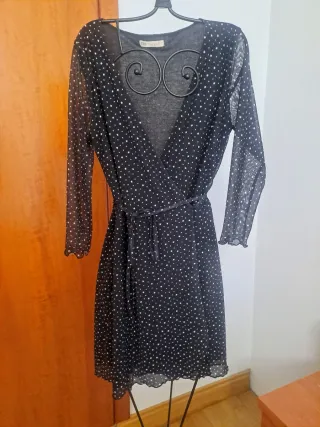 Vestido negro estampado estrellas Talla L