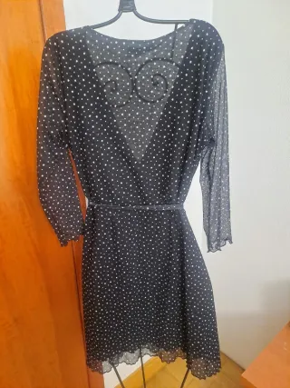 Vestido negro estampado estrellas Talla L