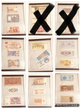 12 teche con banconote del mondo De Agostini