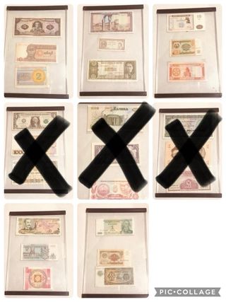 12 teche con banconote del mondo De Agostini