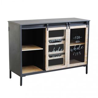 Madia Acciaio Legno 3 Cassetti 2 Ante 108x38x79cm