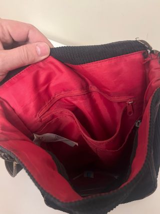 Bandolera Adolfo Dominguez Piel Envejecida y pana