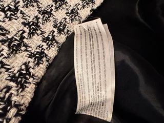 Falda mini MANGO cuadros blanco y negro