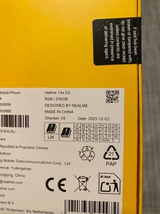Realme 14X 5G 256GB Negro "Nuevo Precintado"