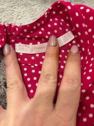 Mono Zara lunares rosa talla L