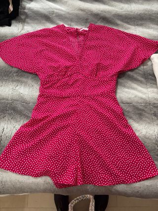 Mono Zara lunares rosa talla L
