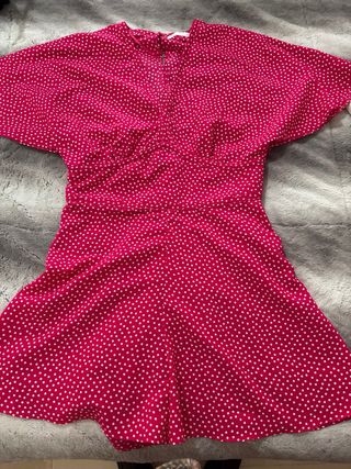 Mono Zara lunares rosa talla L