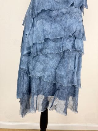 Abito Y2K Seta Blu Taglia S