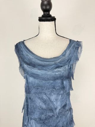 Abito Y2K Seta Blu Taglia S