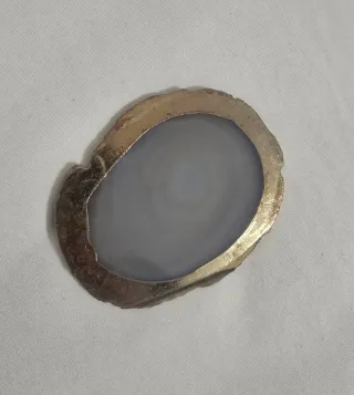 Agata con bordo dorato