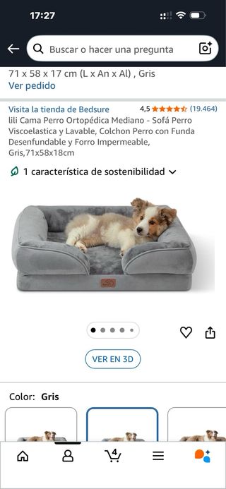 Cama para perro viscolastica