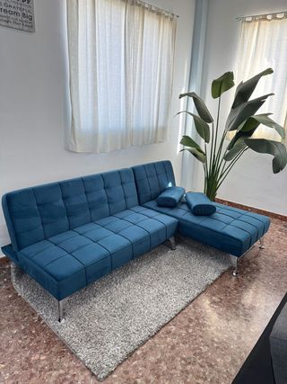 Sofá Cama Gris Terciopelo OFERTA CON ENVIO GRATIS