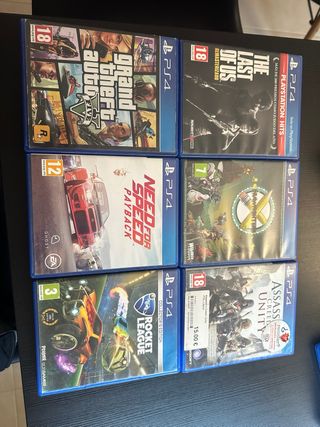 Pack 6 Juegos PS4: GTA V, The Last of Us, Need for