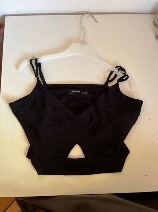 Top Bershka negro talla S
