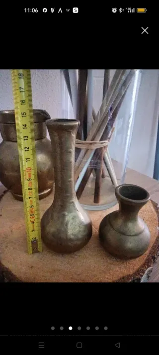 Set 2 vasi in ottone