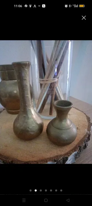 Set 2 vasi in ottone