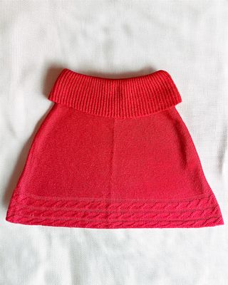 Poncho Mini Mantella Vintage Rossa
