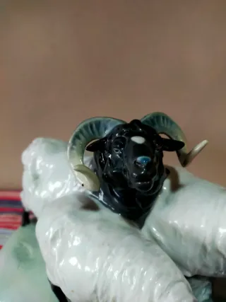 Figura pastor con ovejas Meissen