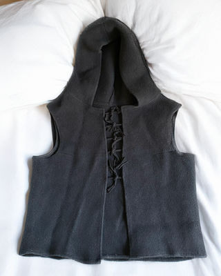 Gilet Artigianale Lana Handmade Blu M