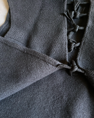 Gilet Artigianale Lana Handmade Blu M