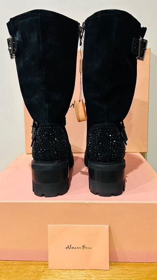 Botas Alma en Pena negras con pedrería